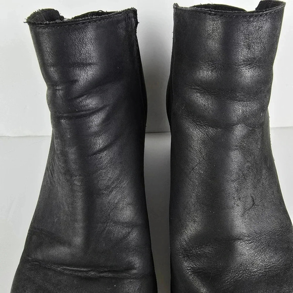 Sorel Women's Joan Of Arctic Black Leather Wedge Zip Bootie Waterproof Size 10 - Picture 7 of 16